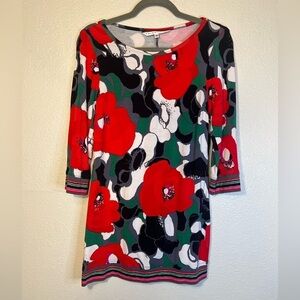 Trina Turk floral mini shift dress